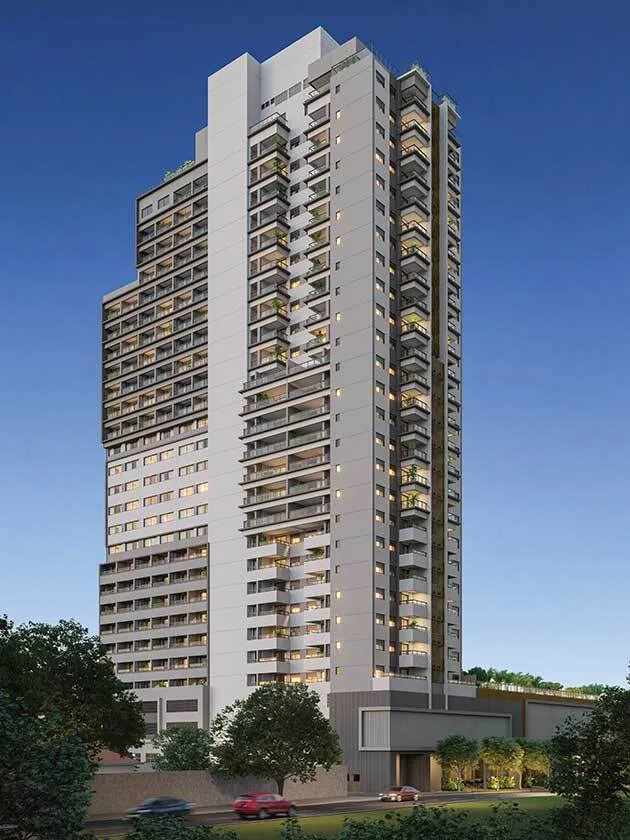 Fachada do empreendimento Hub Brooklin by EZ