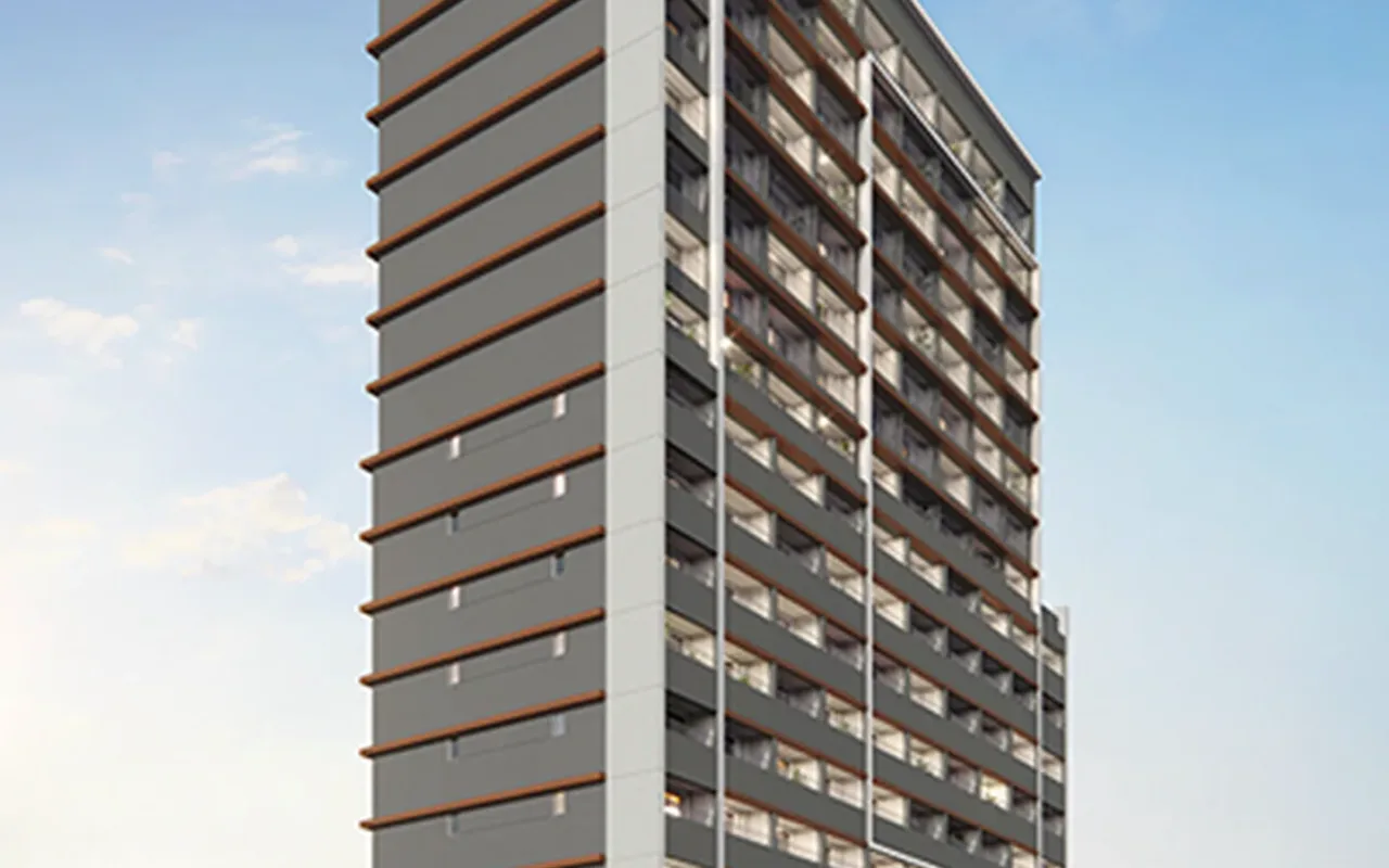 Fachada do HW Style, lançamento em Alto da Boa Vista, São Paulo