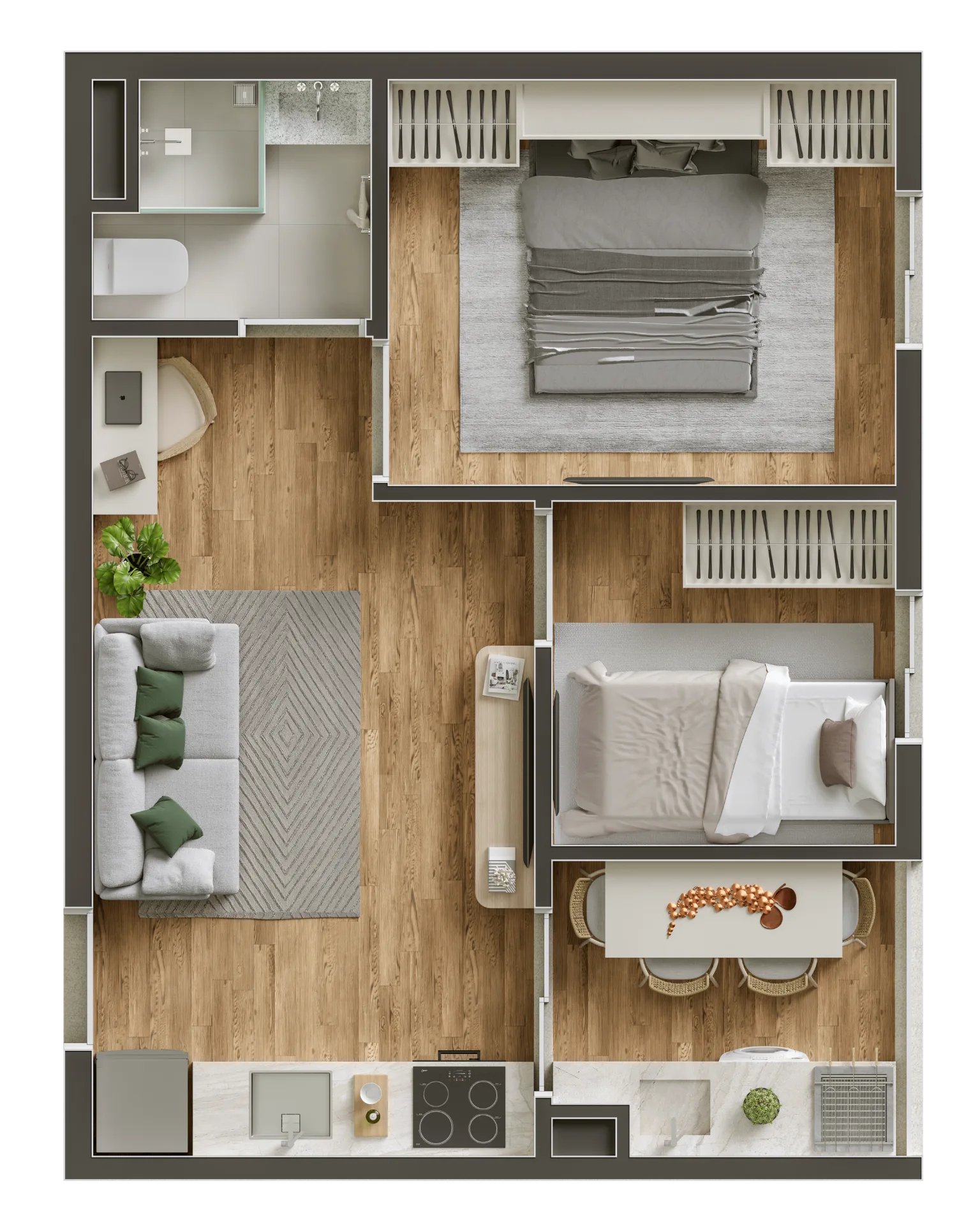 Planta do Infinity Vila Matilde em Vila Matilde — 2 dormitórios, 38 m²