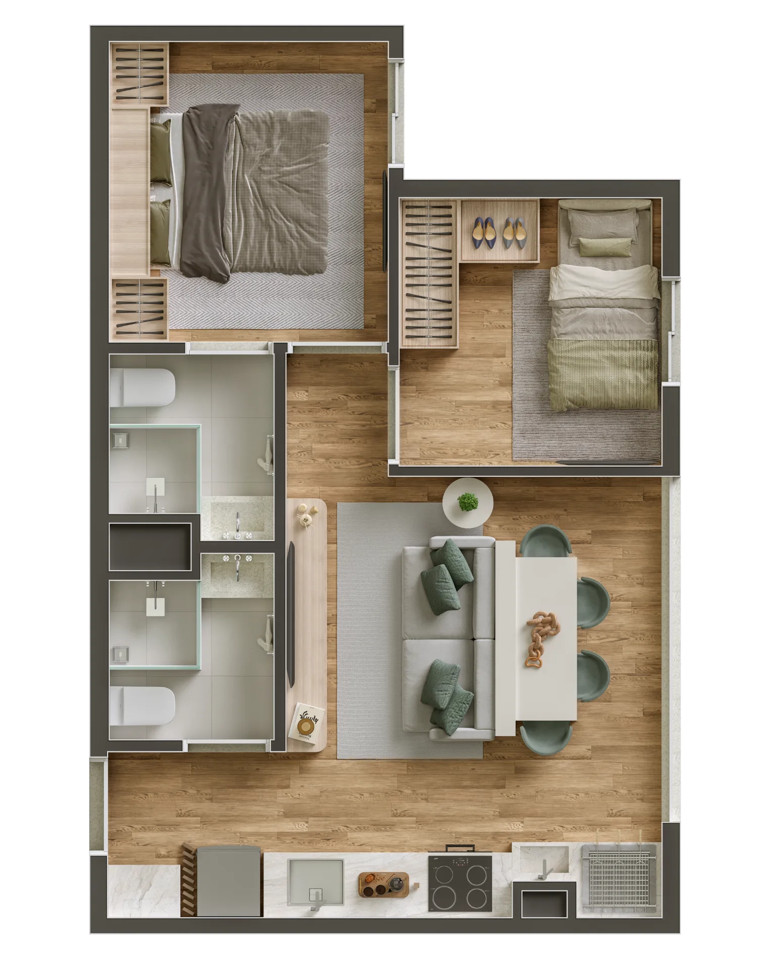 Planta do Infinity Vila Matilde em Vila Matilde — 2 dormitórios, 42 m²