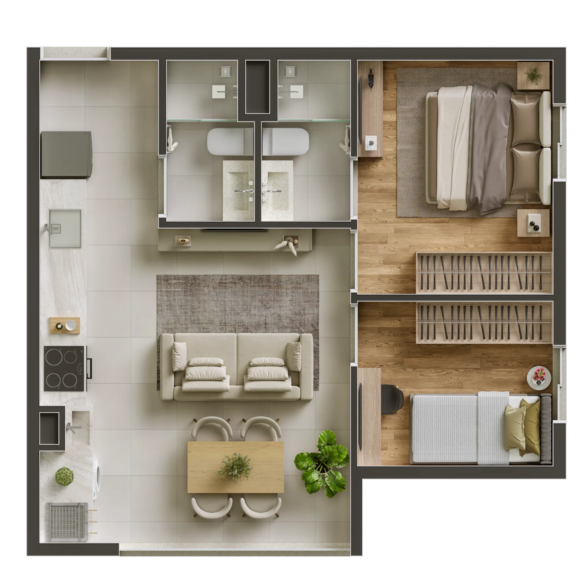 Planta do Infinity Vila Matilde em Vila Matilde — 2 dormitórios, 43 m²