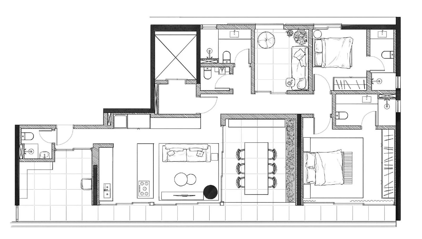 Planta do Iperó 111 em Vila Madalena — 2 dormitórios – 148,88 m²
