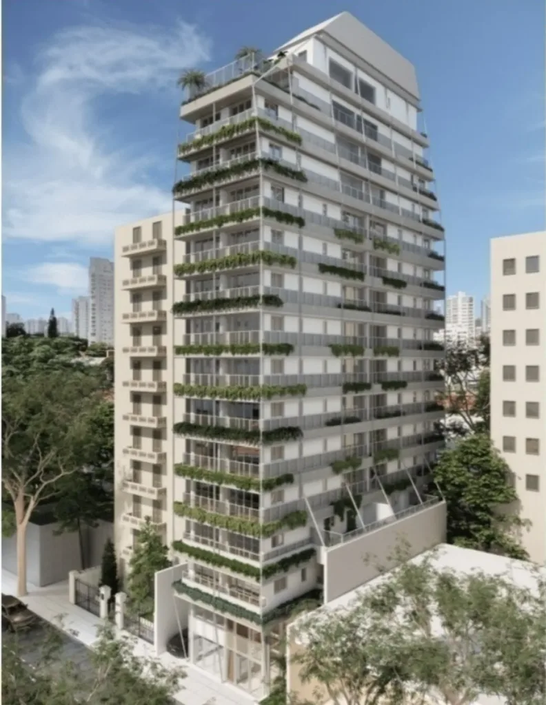 Fachada do empreendimento Iris Jardins – Short Stay