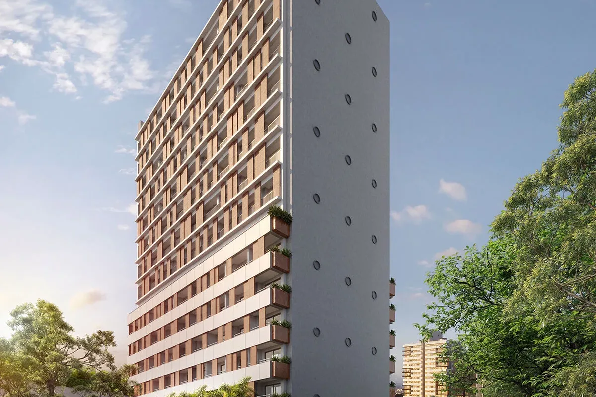 Fachada do Isla Vila Madalena, lançamento em Vila Madalena, São Paulo