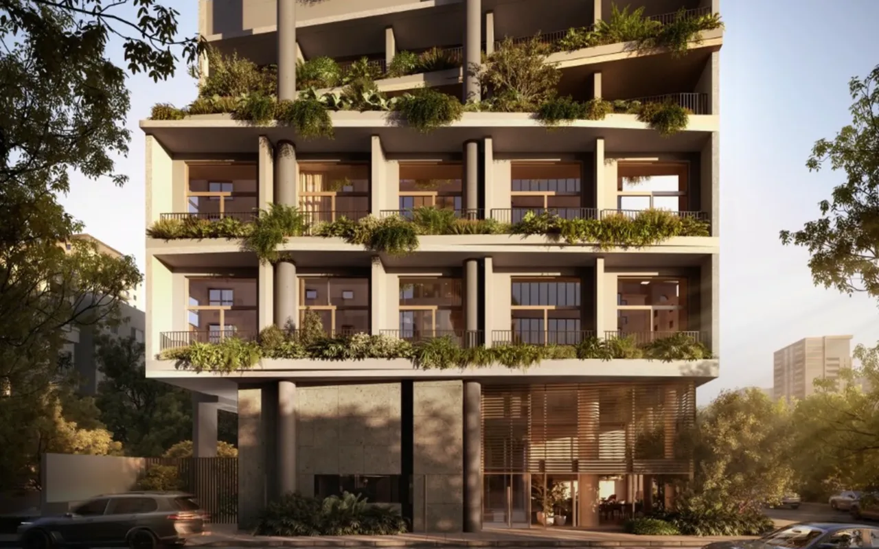 Fachada do Itá Studios Residenciais, lançamento em Itaim Bibi, São Paulo
