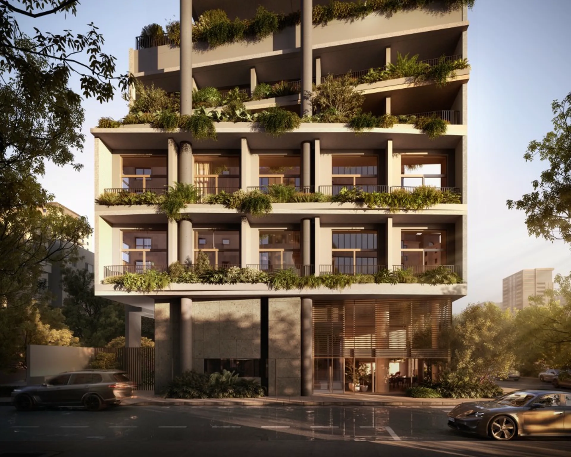 Fachada do Itá Studios Residenciais, lançamento em Itaim Bibi, São Paulo