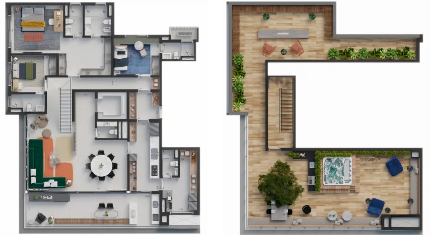 Planta do Karpz Jardins em Jardim Paulista — 370 m² duplex