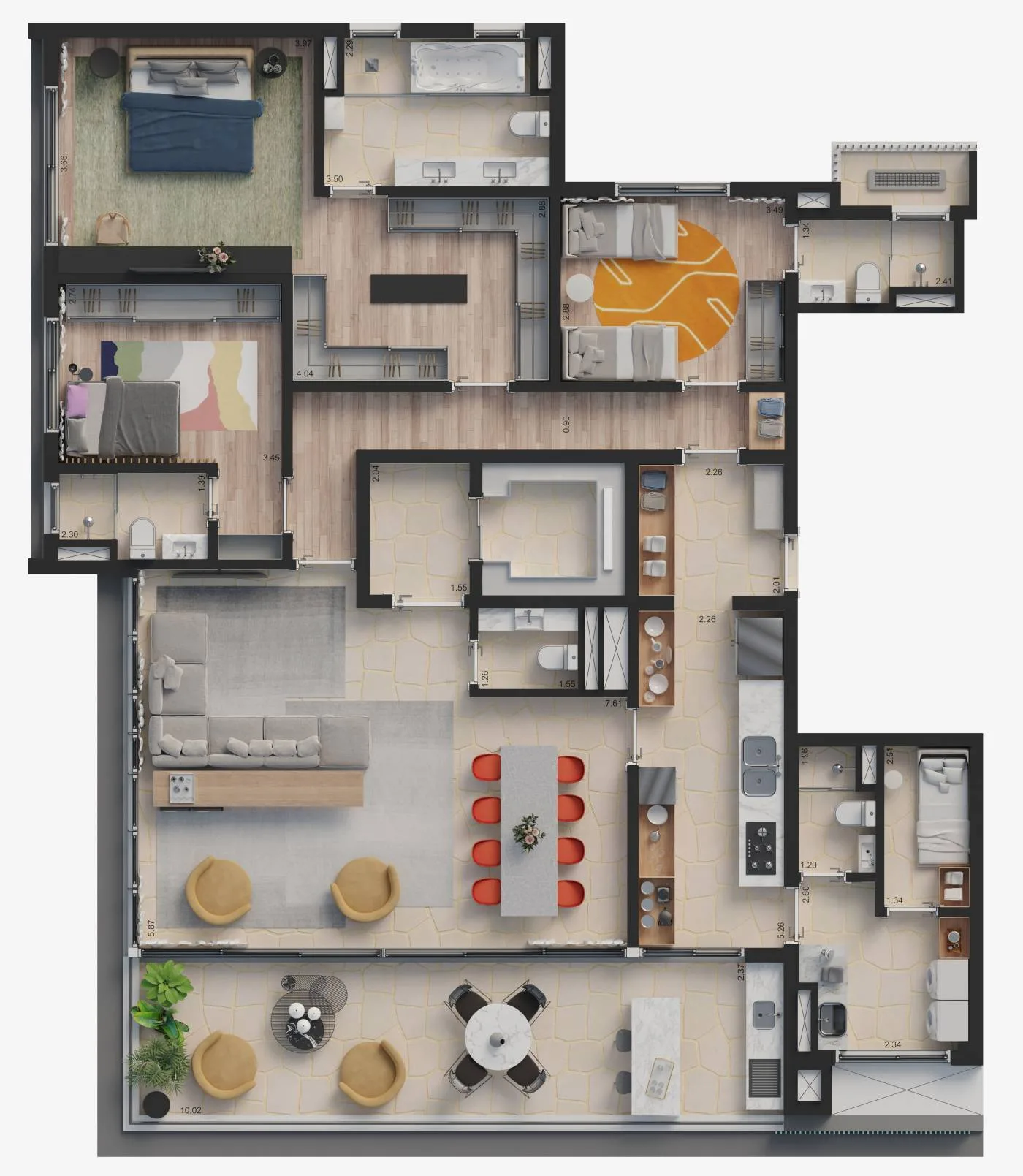 Planta do Karpz Jardins em Jardim Paulista — 210 m² opcao