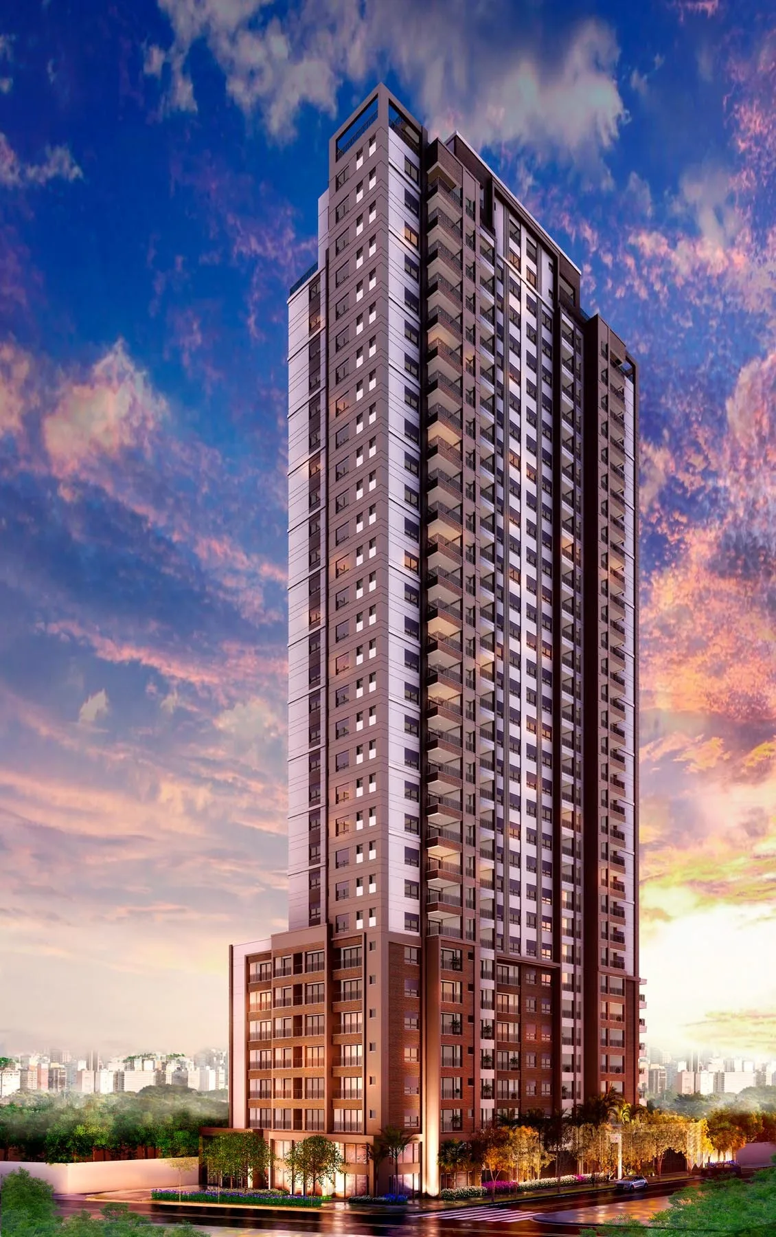 Fachada do Ledge Brooklin, lançamento em Brooklin, São Paulo