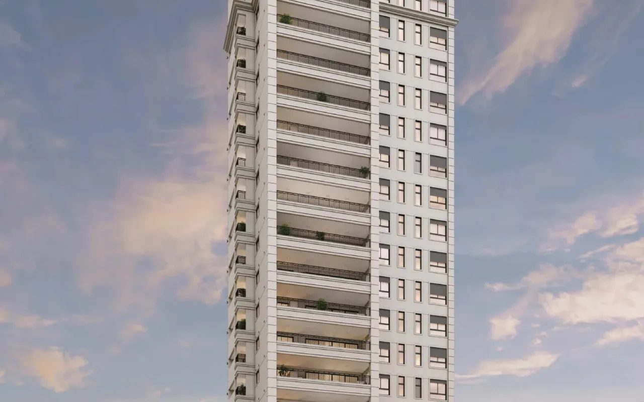 Fachada do Lindenberg Guarará, lançamento em Jardim Paulista, São Paulo