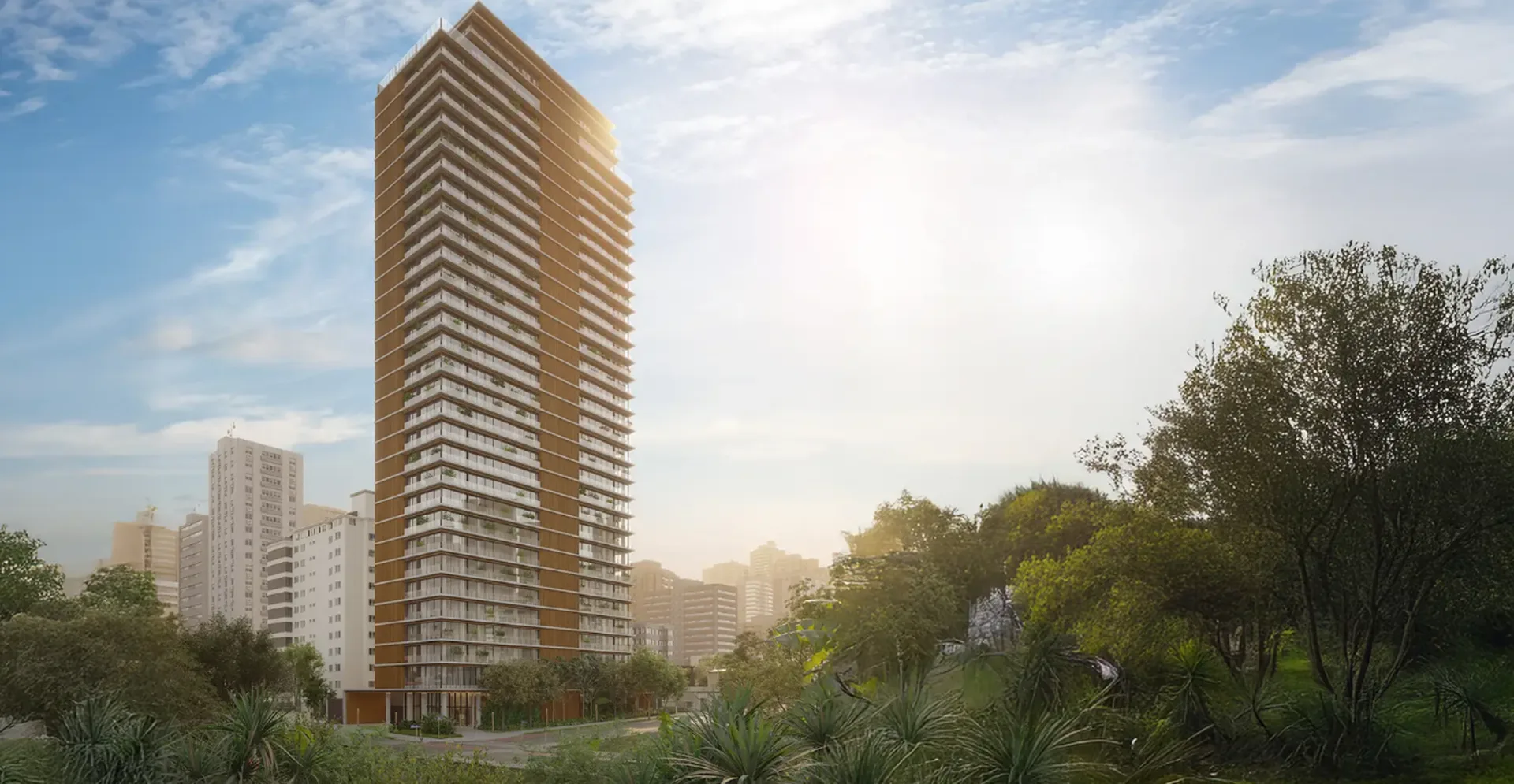 Fachada do Lindenberg Moema, lançamento em Moema, São Paulo