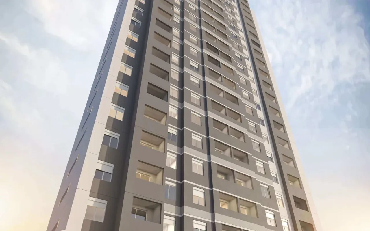 Fachada do Living Full Eldorado, lançamento em Pinheiros, São Paulo
