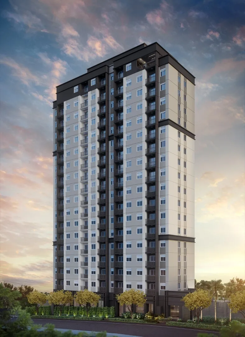 Fachada do Living In Nova Klabin, lançamento em São Paulo