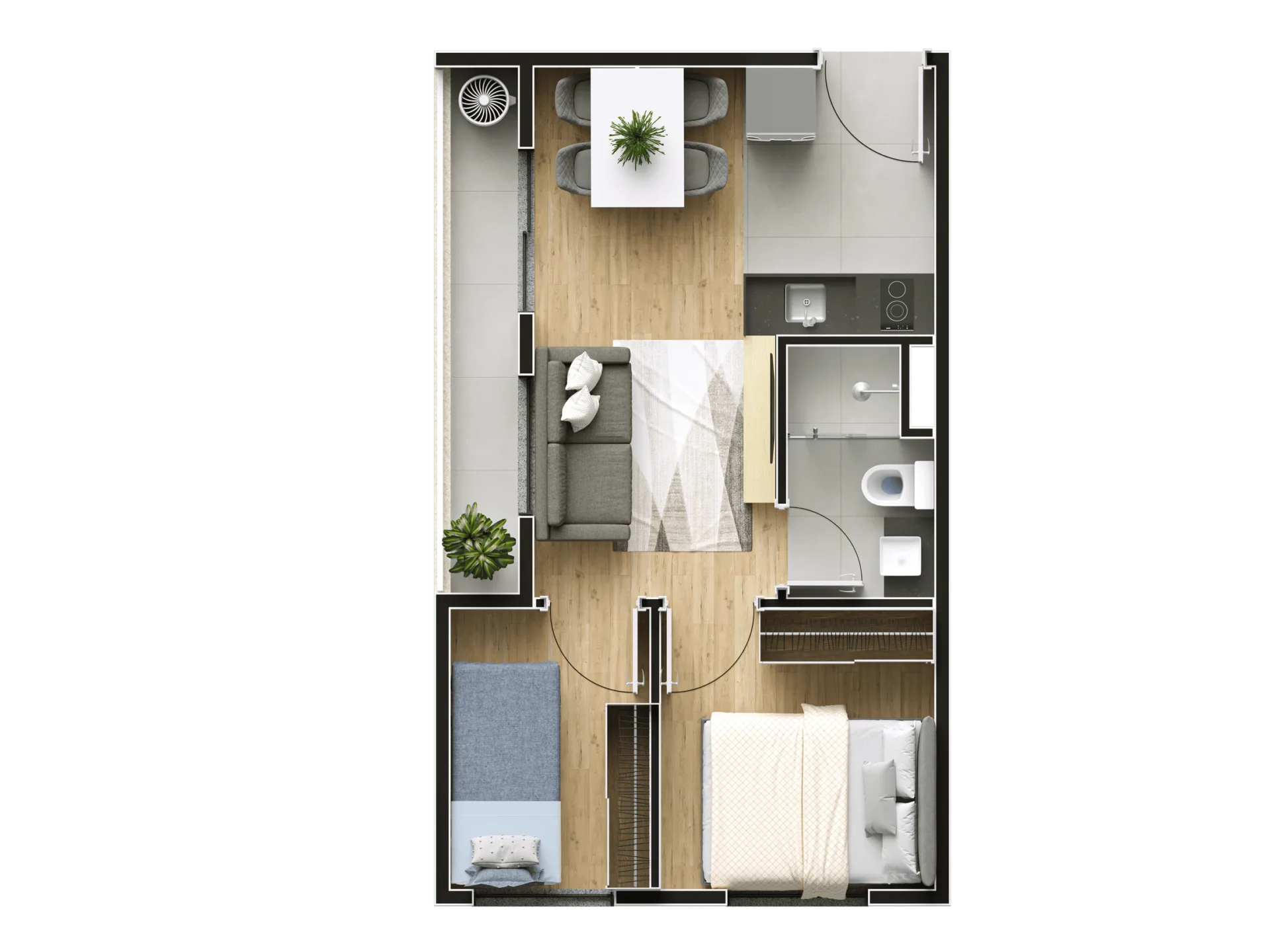 Planta do Lumy Ibira em Vila Clementino — 2 dormitórios – 32 m²