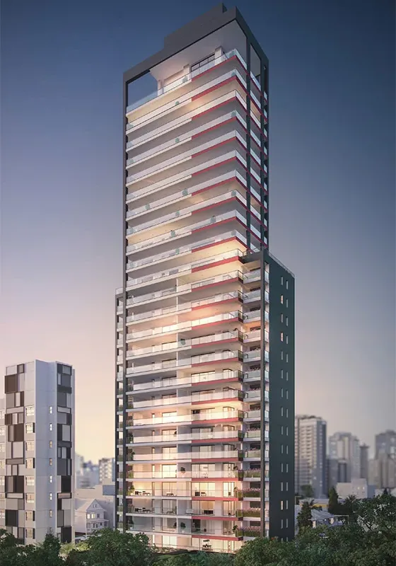 Fachada do Maison Helena, lançamento em Jardim Paulista, São Paulo