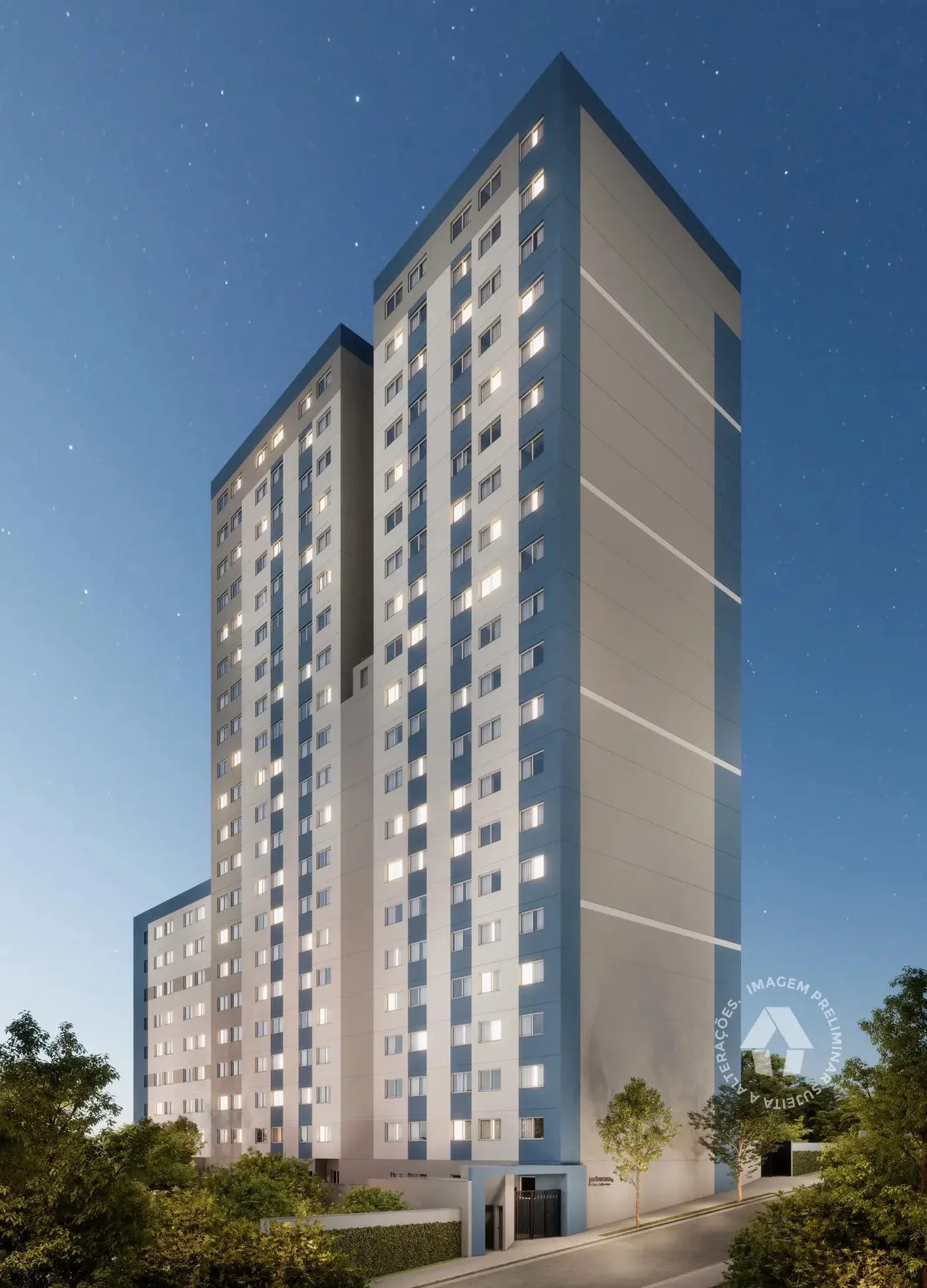 Fachada 2 do Metrocasa Clube Guilhermina em Vila Esperança, São Paulo