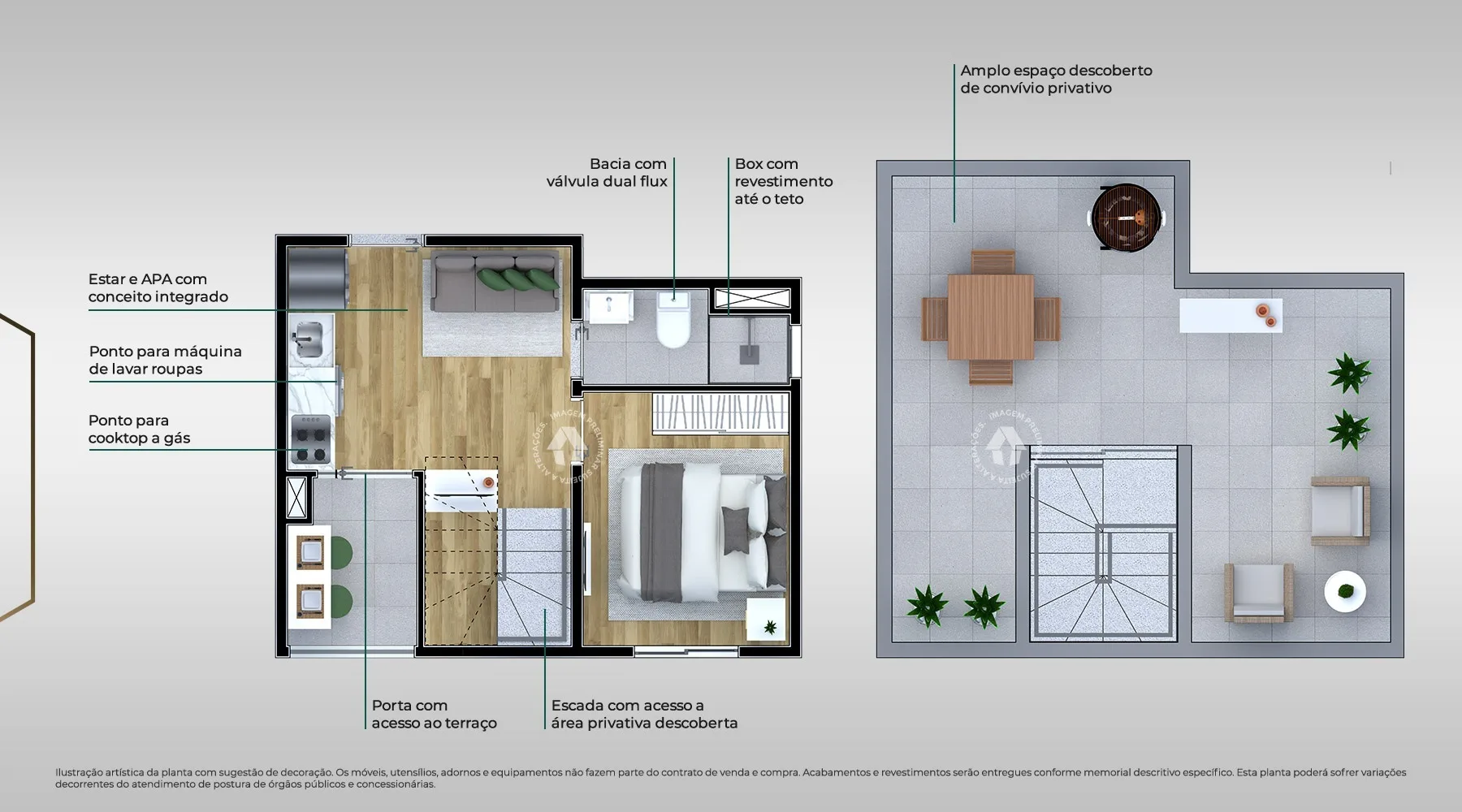 Planta do Metrocasa Real Parque em Morumbi — 1 dormitório, 55 m²