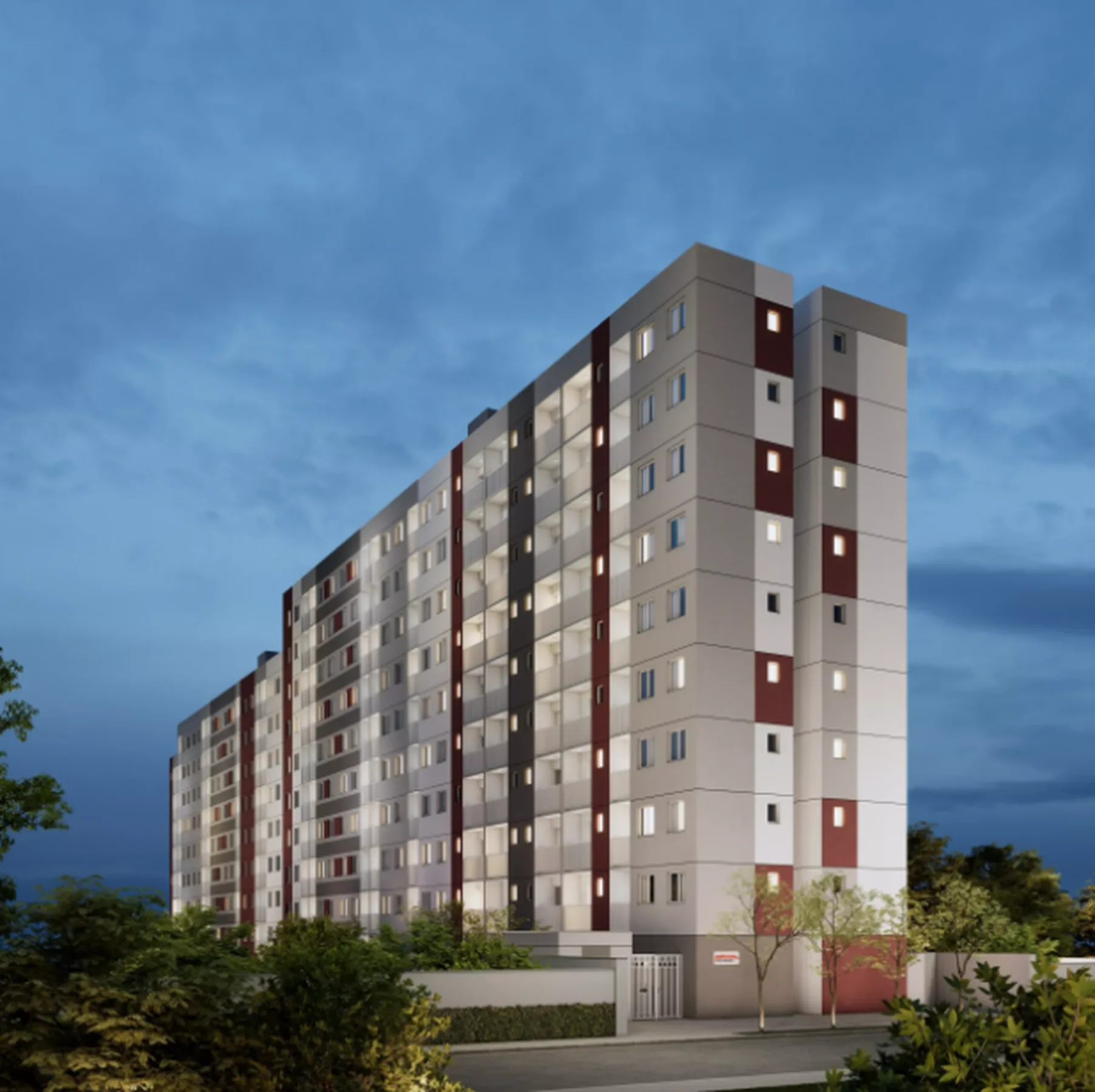 Fachada do Metrocasa Viva Itaquera, lançamento de 1 dormitório em Itaquera, São Paulo