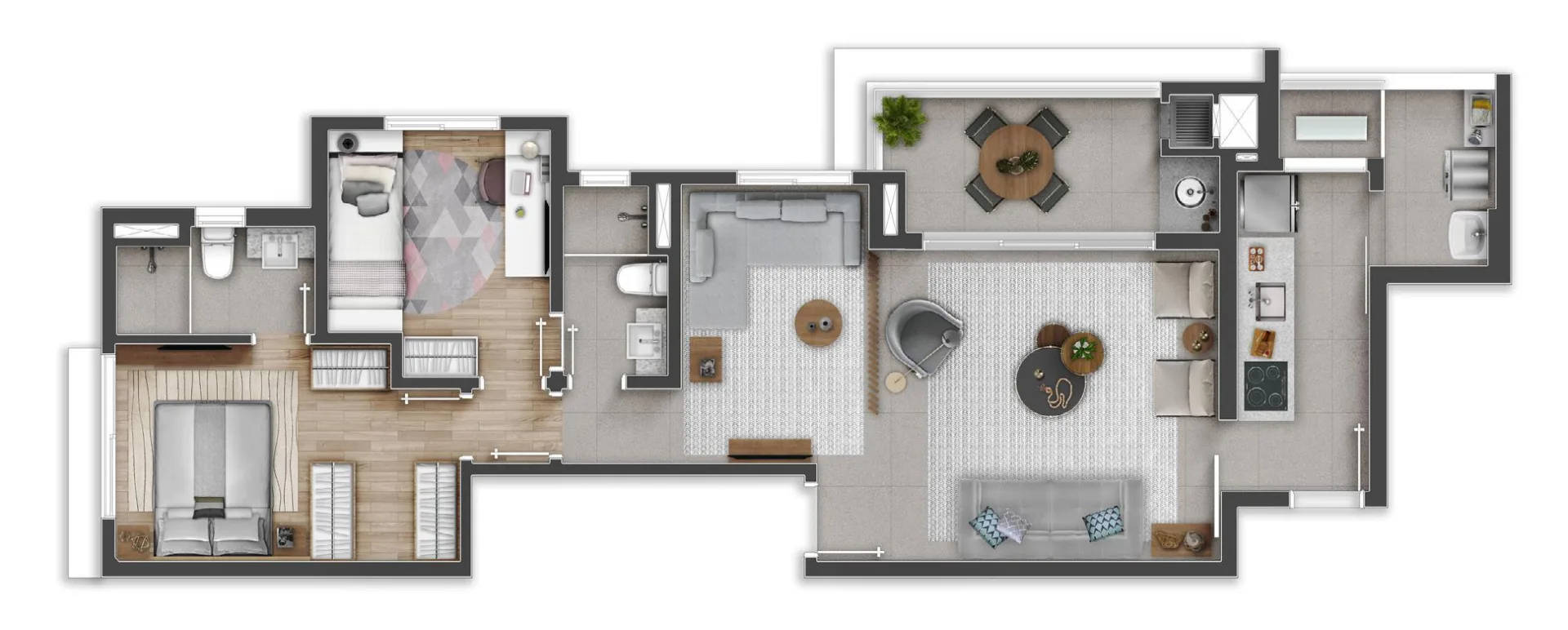 Planta do Mirart Vila Mariana em Vila Mariana — 2 dormitórios, 81 m²