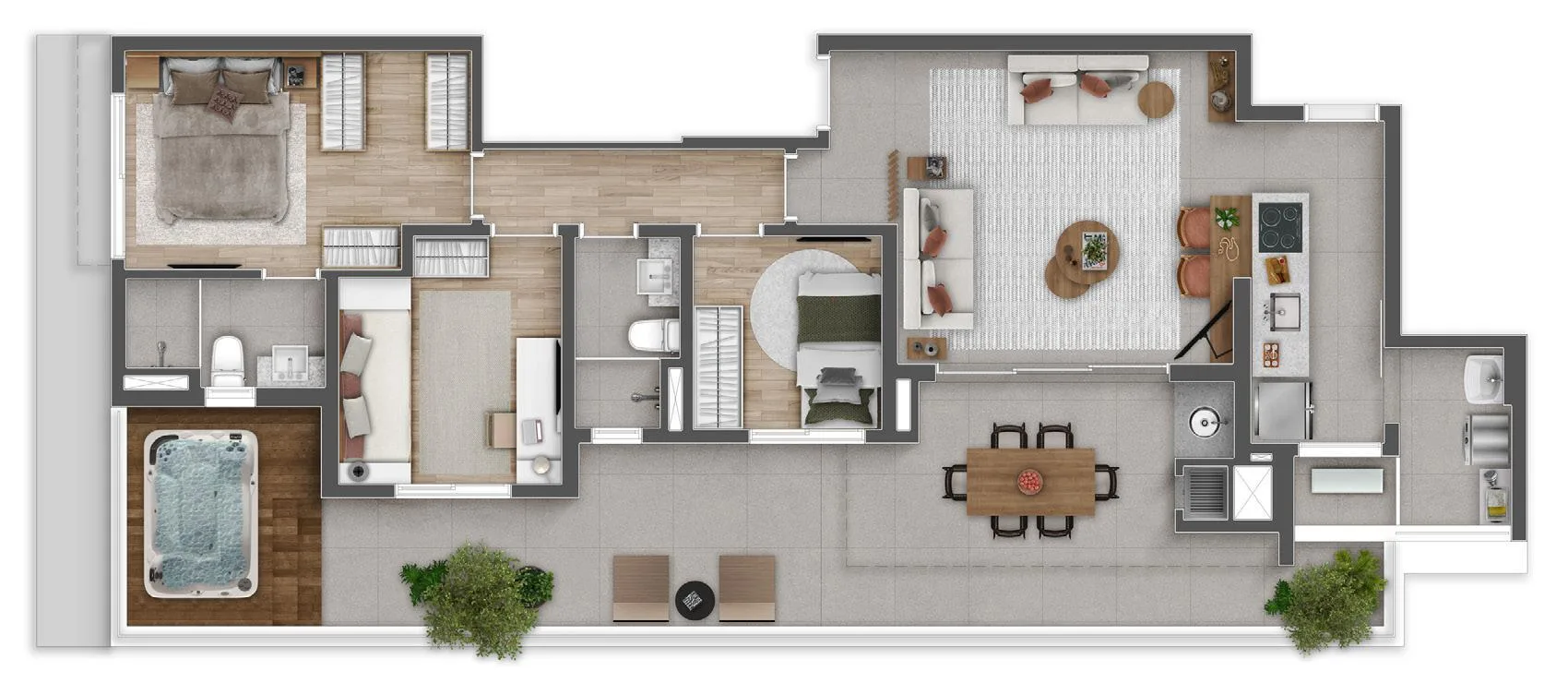 Planta do Mirart Vila Mariana em Vila Mariana — 3 dormitórios, 112 m²