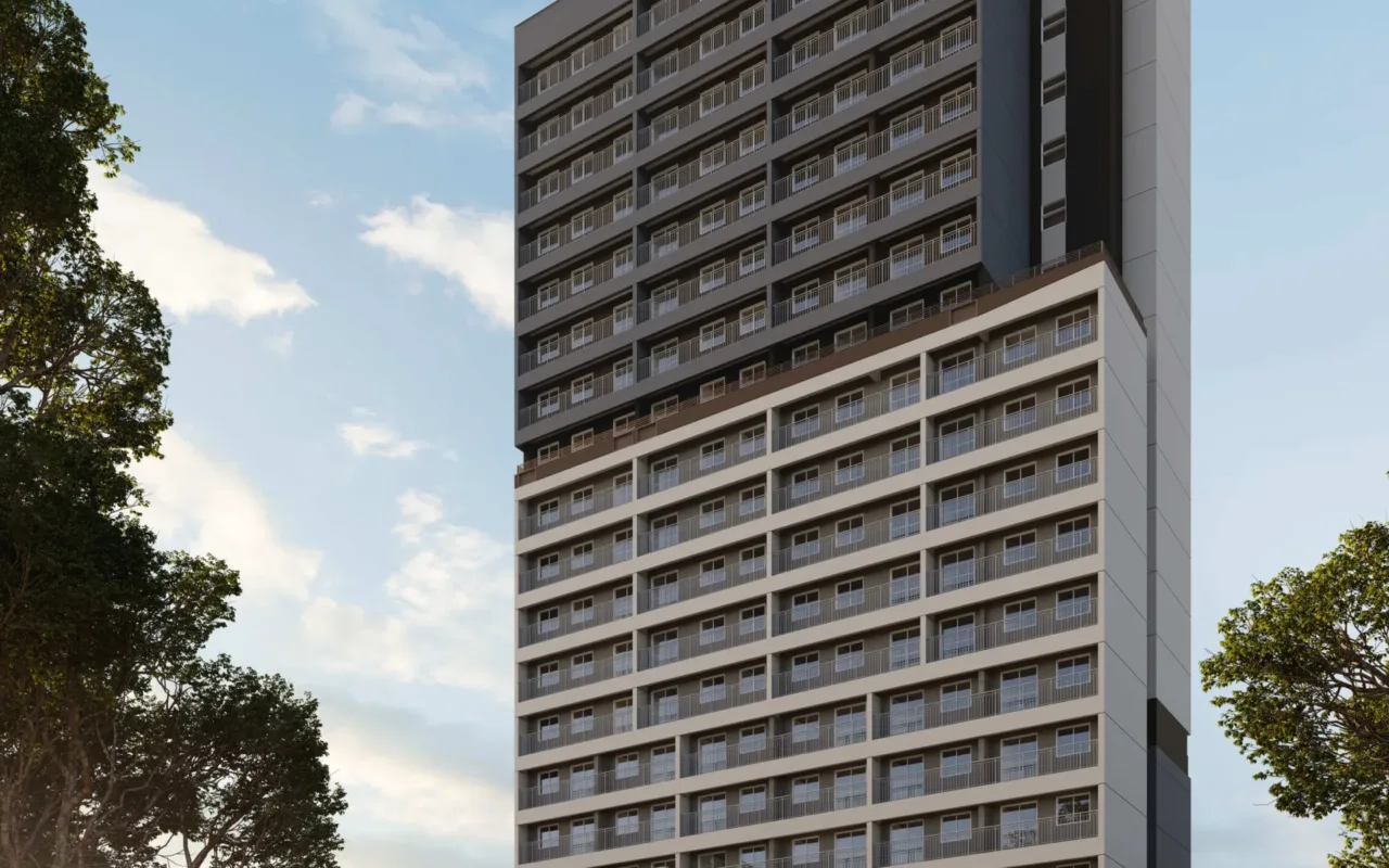 Fachada do Near Guarapiranga Living, lançamento em São Paulo