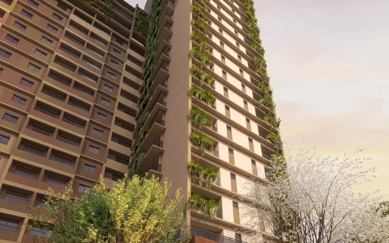 Fachada do Nex One Caiubi, lançamento em Perdizes, São Paulo