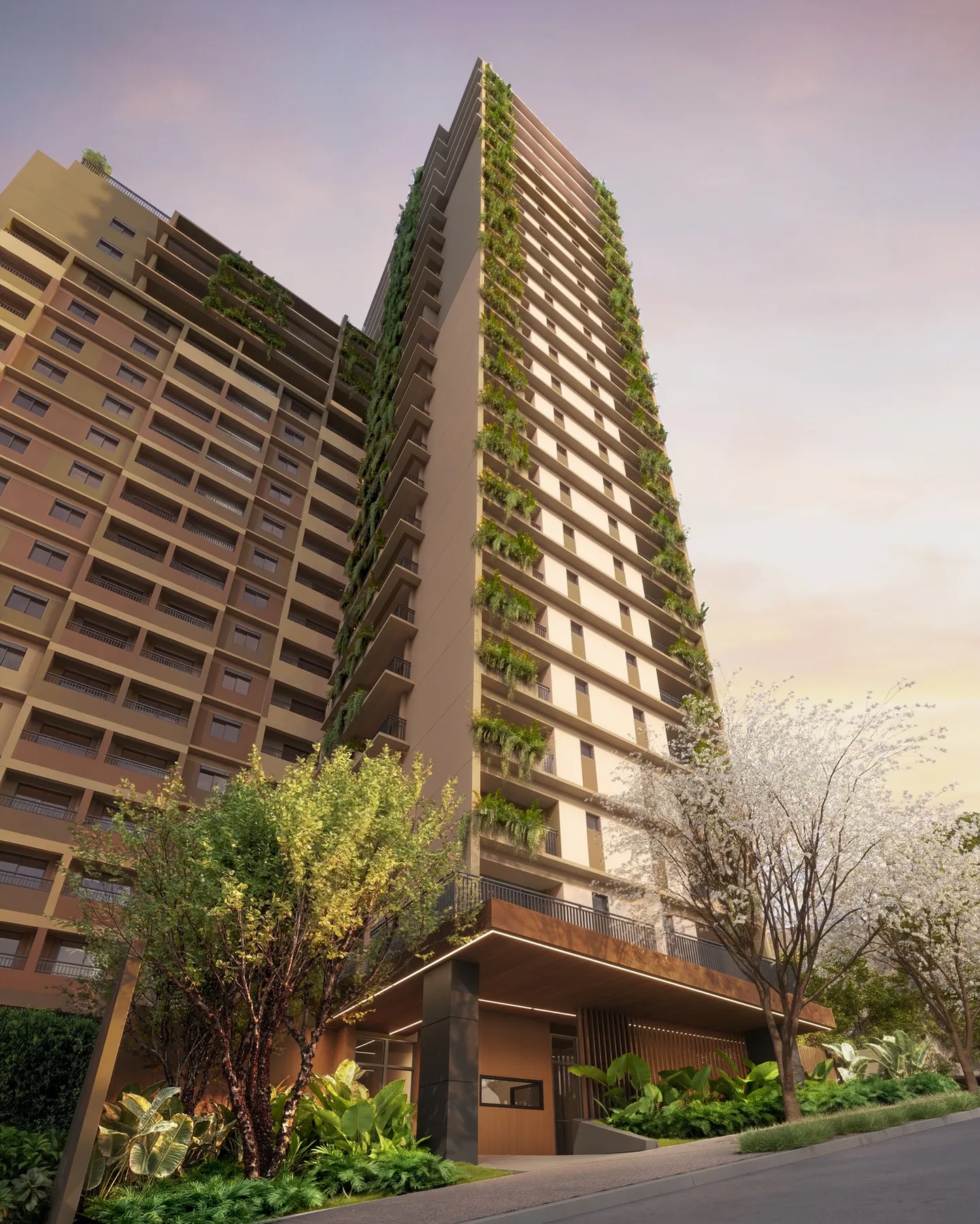 Fachada do Nex One Caiubi, lançamento em Perdizes, São Paulo