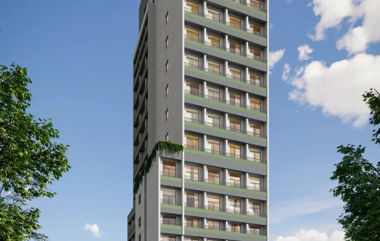Fachada do Nik Estilo Paulista, lançamento em Vila Mariana, São Paulo