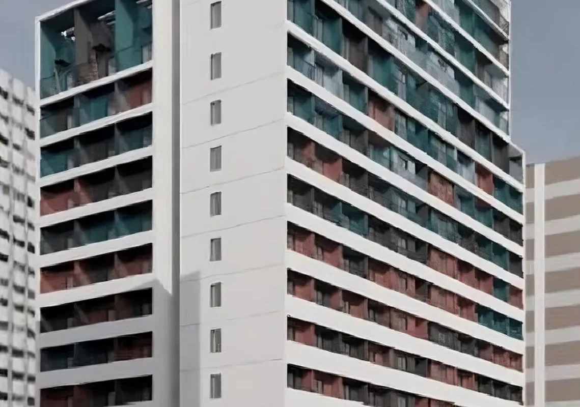 Fachada do Nurban Rua das Palmeiras, lançamento em Santa Cecília, São Paulo