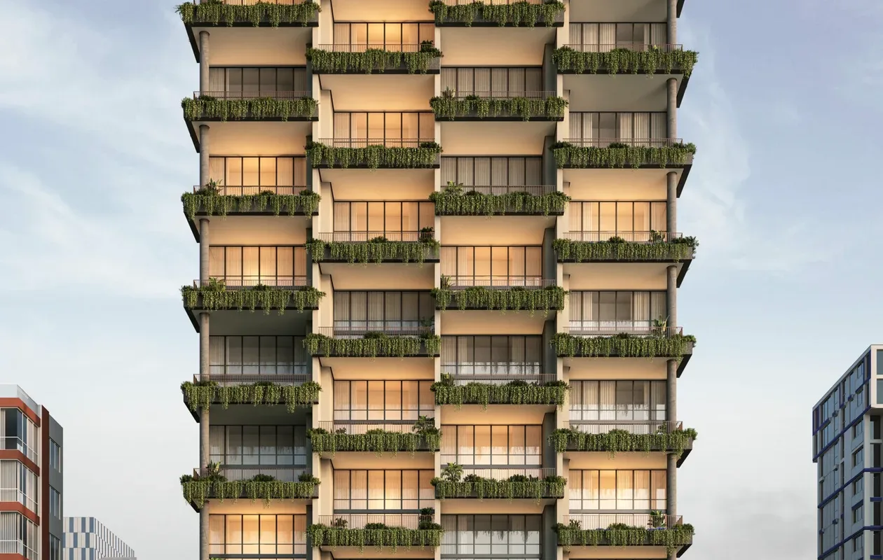 Fachada do Nuv Moema, lançamento em Moema, São Paulo