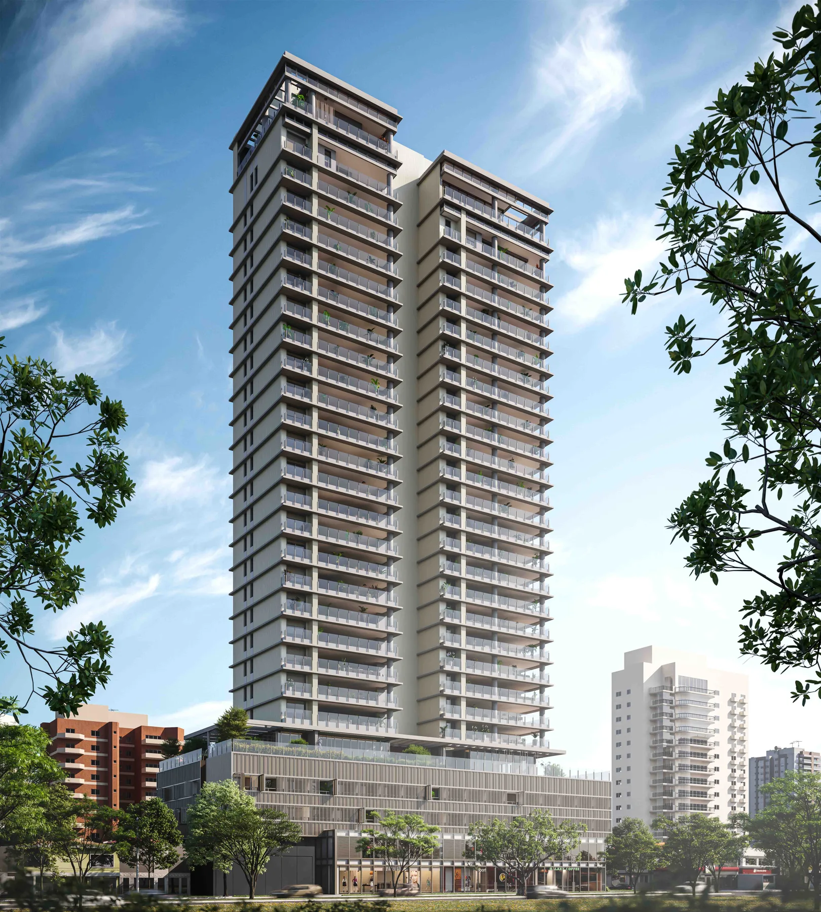 Fachada 2 do Park Avenue Studios em Ibirapuera, São Paulo