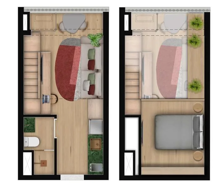 Planta do Park Mariana Life em Vila Mariana — 1 dormitório, 24 m²