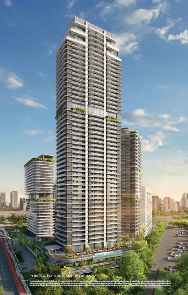 Fachada do empreendimento Parque Global PG Residences