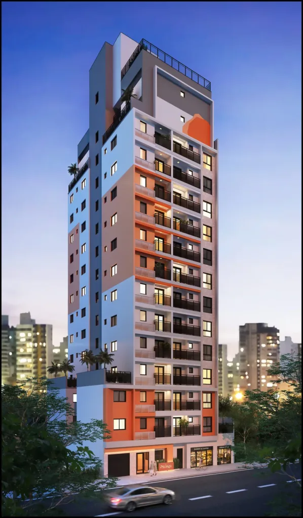 Fachada do empreendimento Pitanga 105 – Short Stay