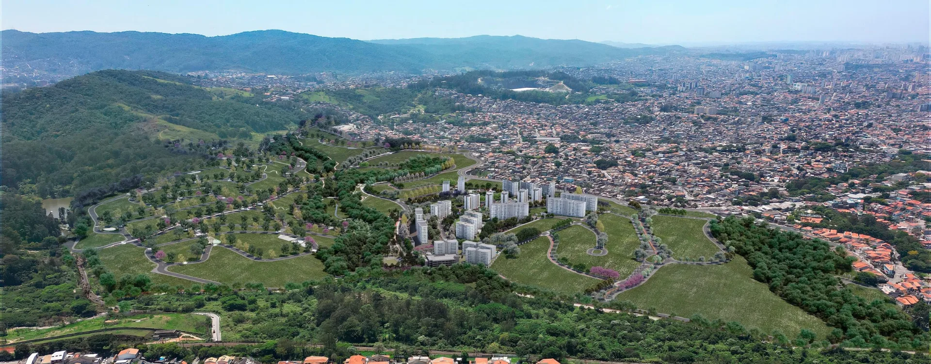 Vista aérea do Poente das Bromélias em Pirituba, São Paulo