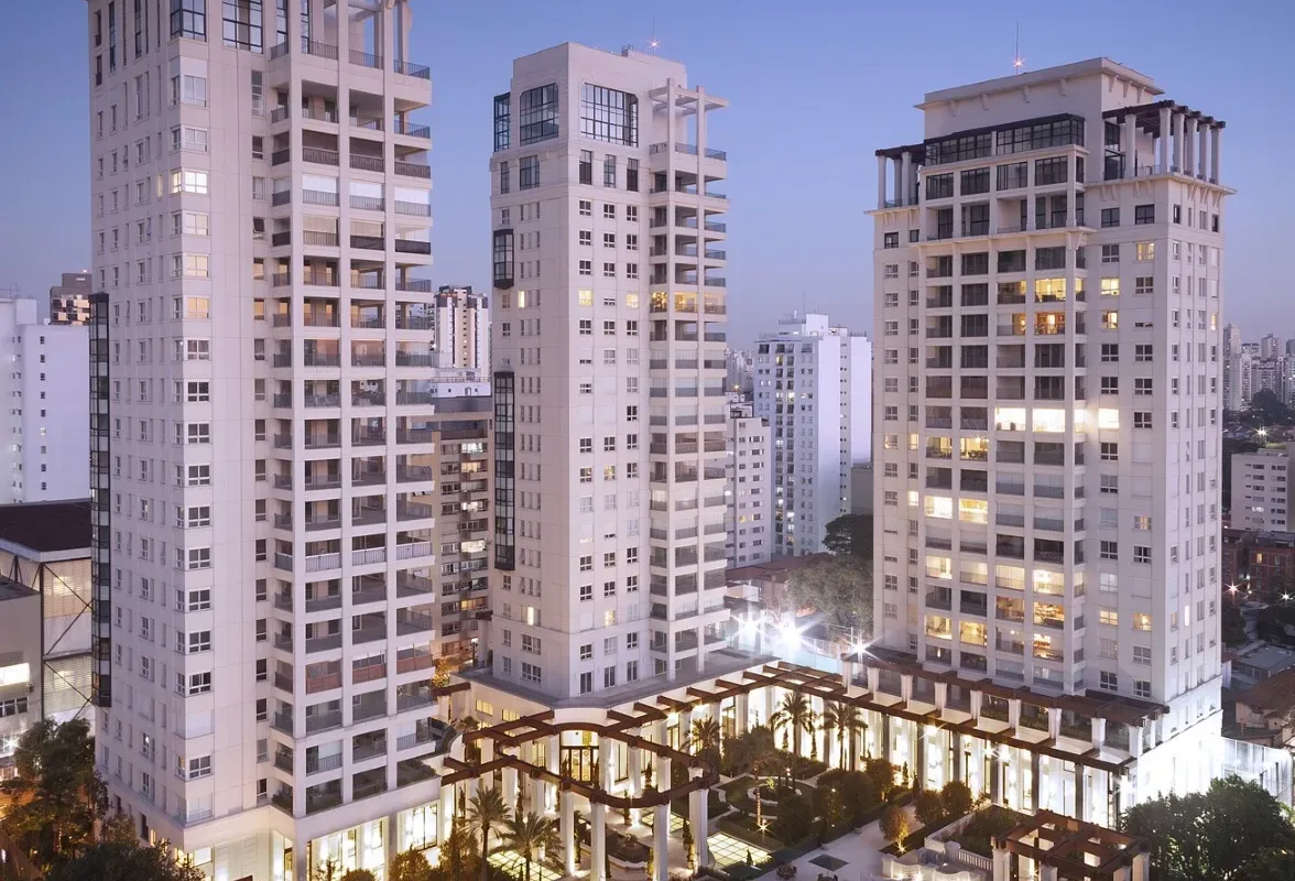 Fachada do Quartier Auri, lançamento em Vila Olímpia, São Paulo