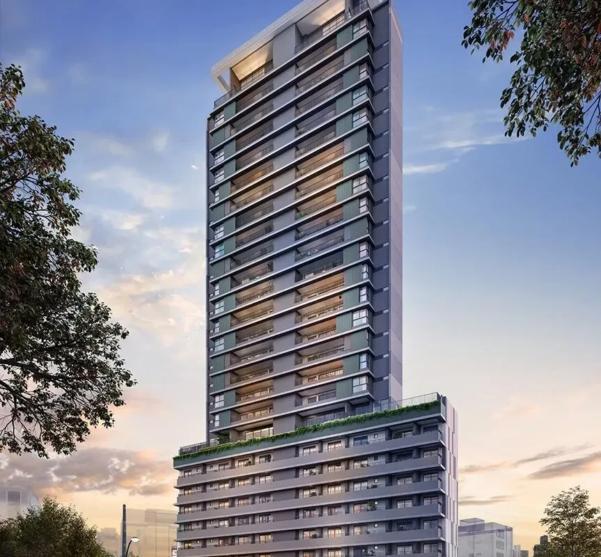 Fachada do Reserva Madalena, lançamento em Vila Madalena, São Paulo