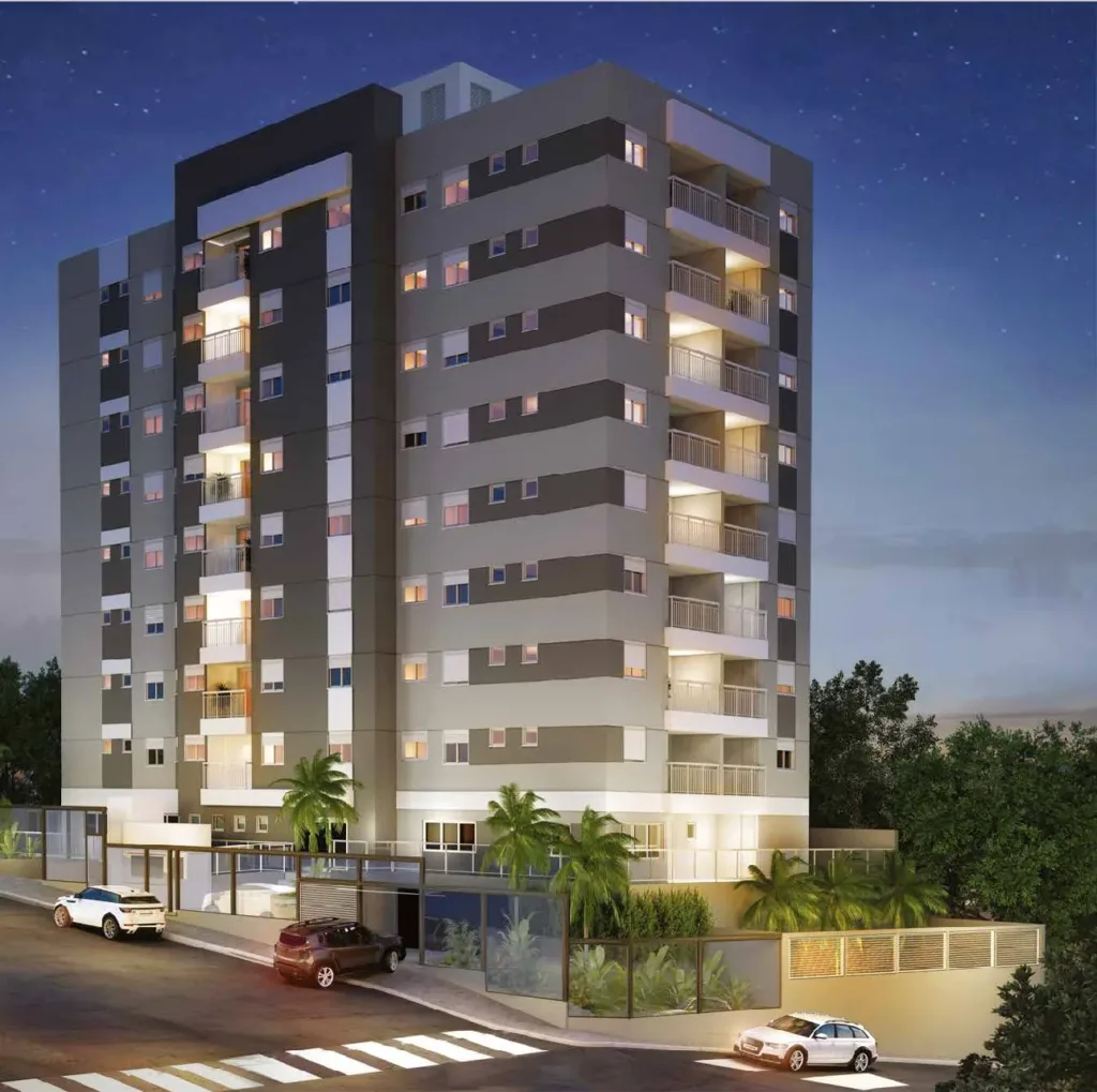 Fachada do empreendimento Residencial Pluma