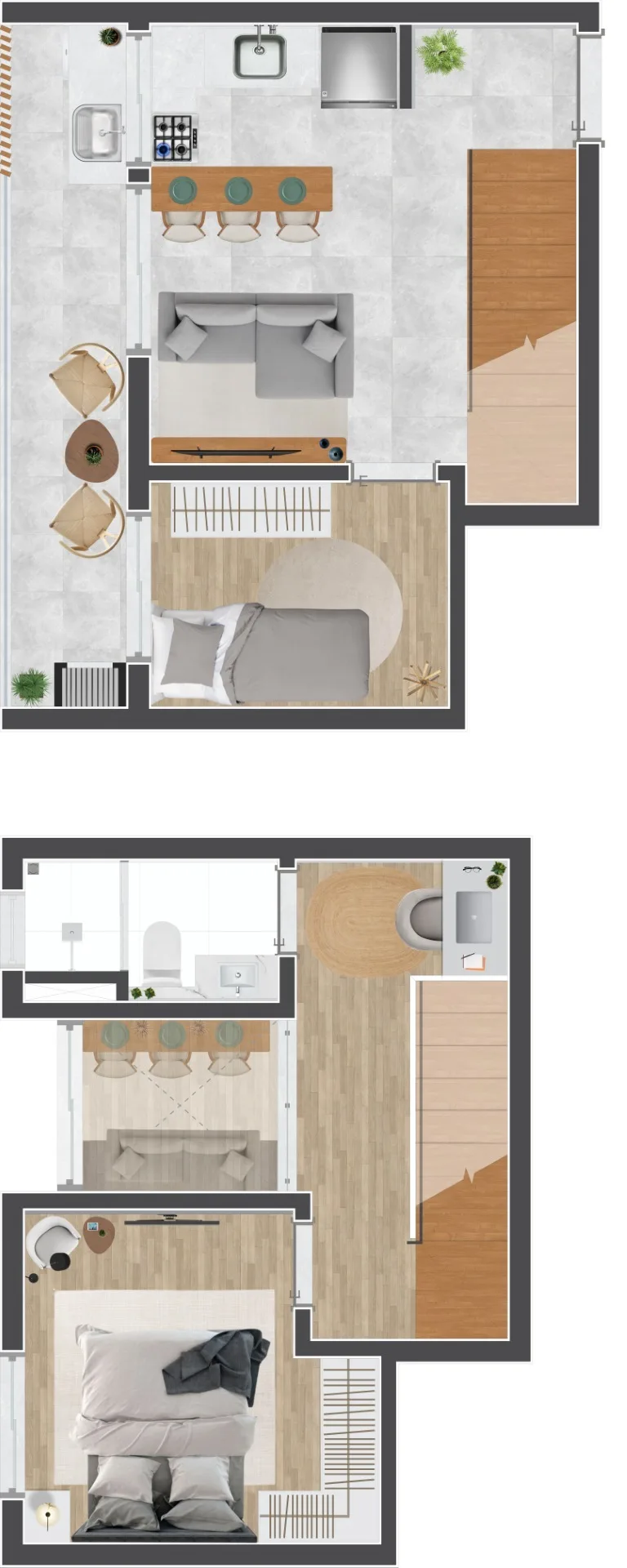 Planta do Sara Altos da Vila em Vila Matilde — 2 dormitórios, 54 m²