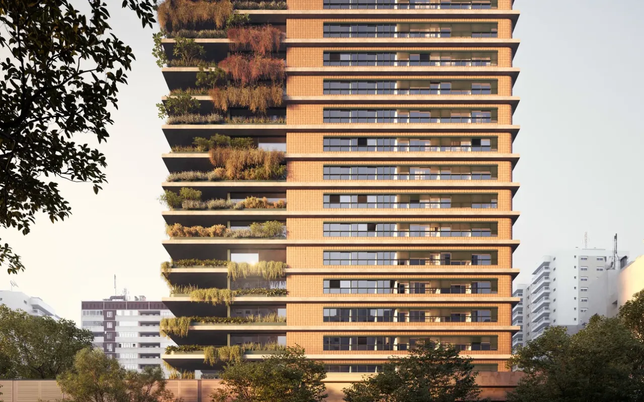 Fachada do Serena Studios, lançamento em Cerqueira César, São Paulo