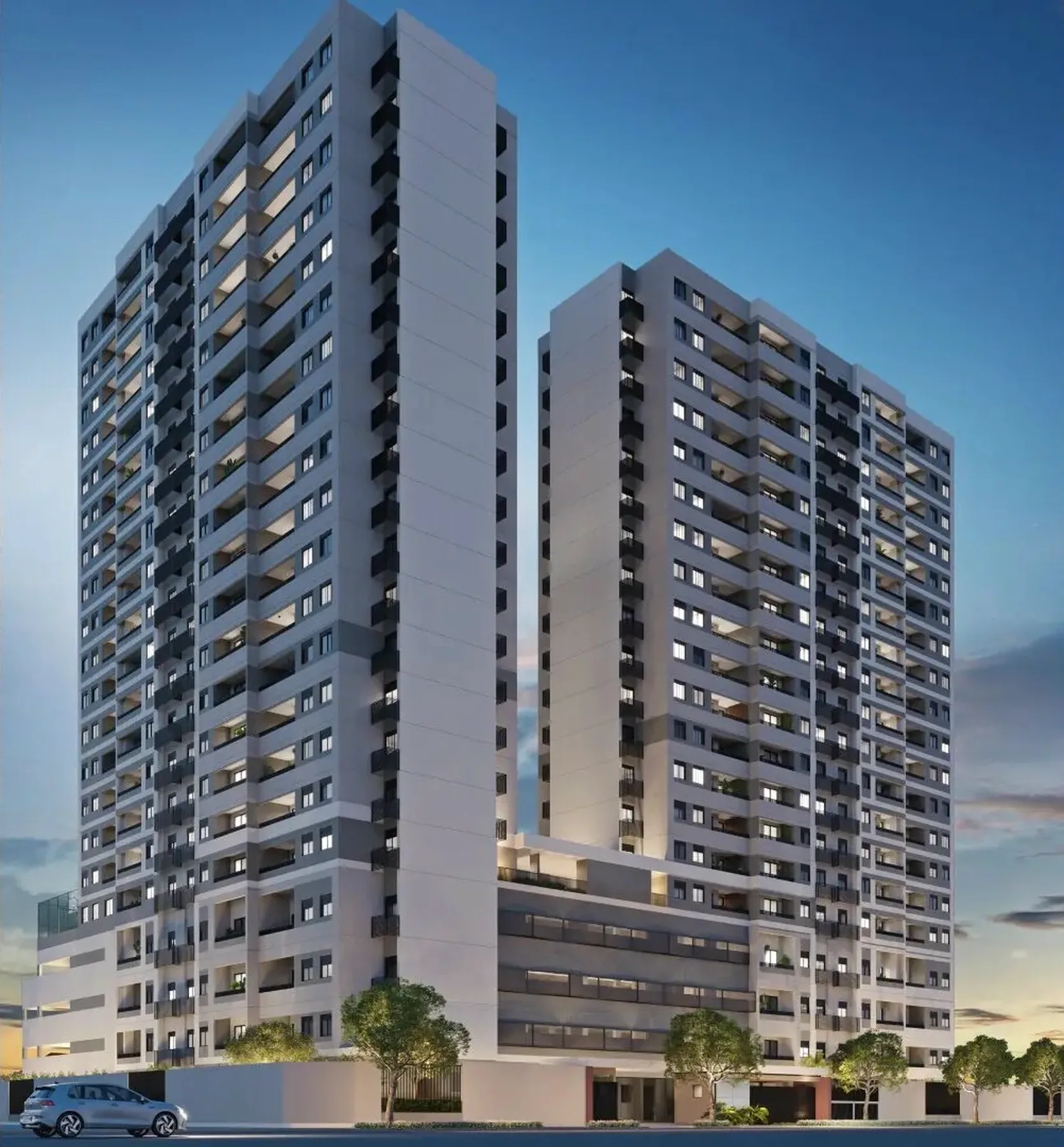 Fachada do Signature Barra Funda Residence, lançamento em Barra Funda, São Paulo