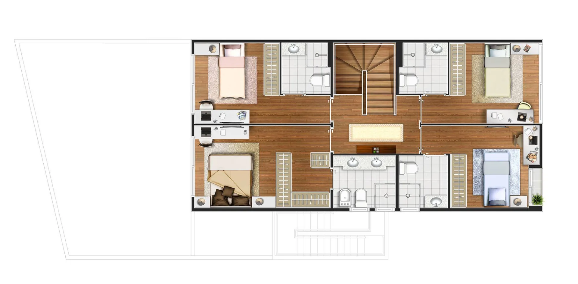 Planta do The Houses Pignatari em Morumbi — 4 dormitórios, 300 m²