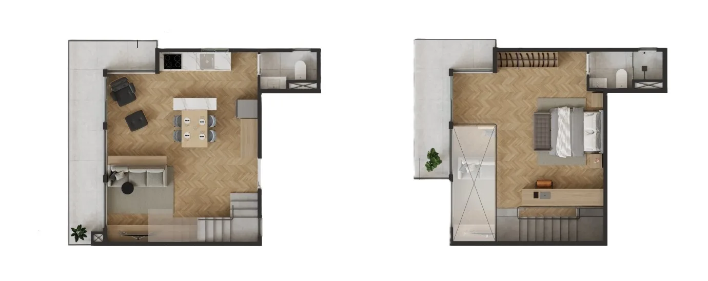 Planta do The Loft Butantã em Butantã — 1 dormitório – 78,95 m² Loft