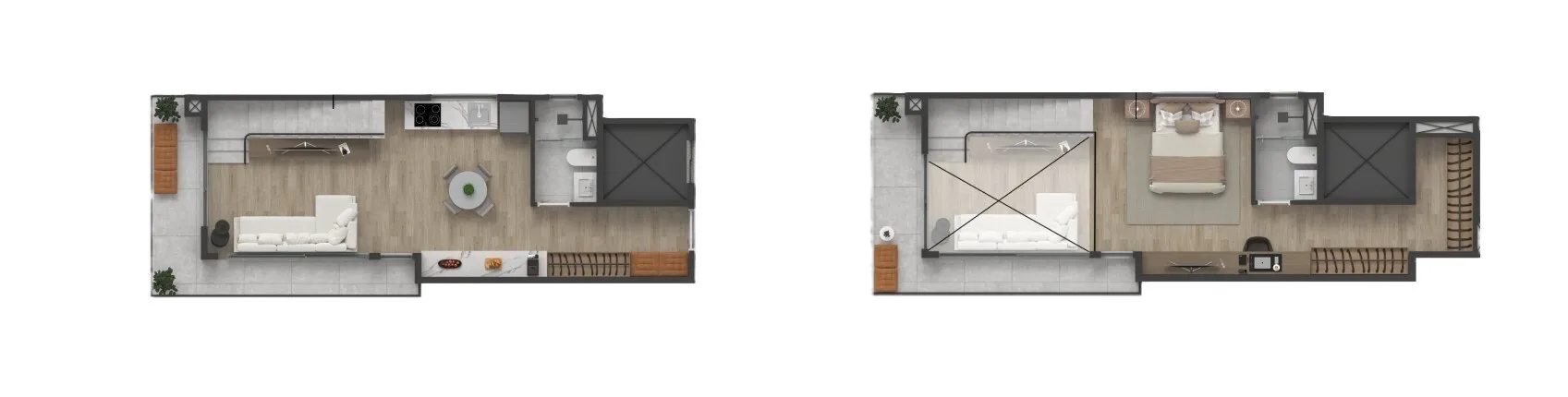 Planta do The Loft Paulo Spenciere em Consolação — 1 dormitório, 87,16 m²