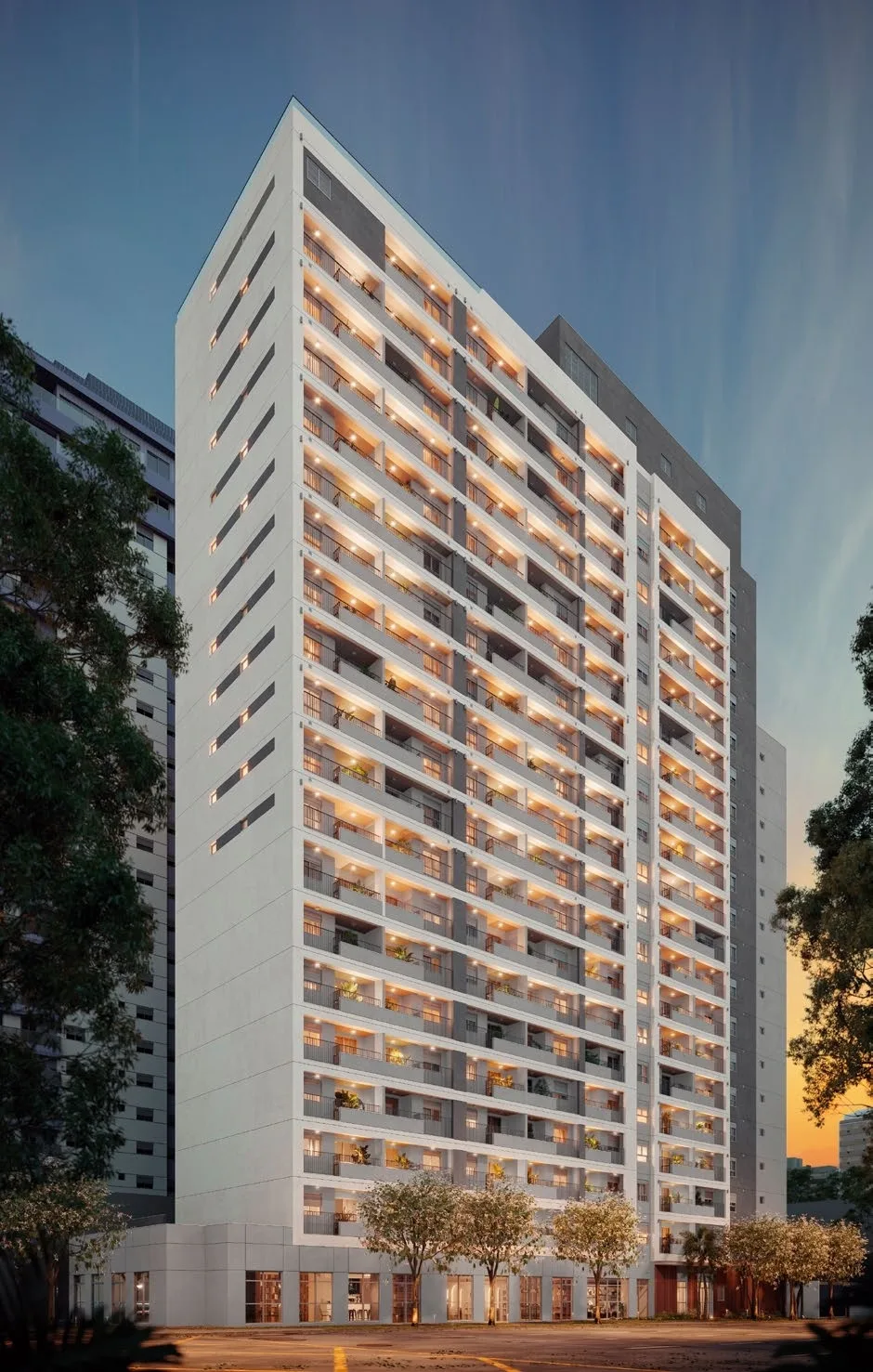 Fachada do Today Alto da Boa Vista, lançamento em Alto da Boa Vista, São Paulo