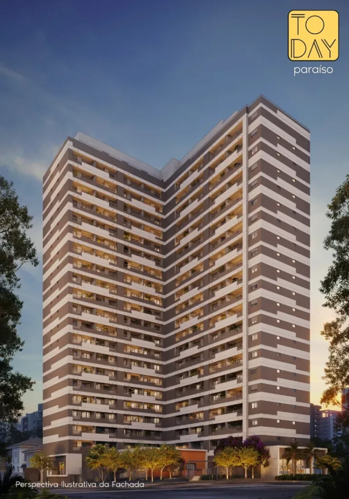 Fachada do empreendimento Today Paraíso – Short Stay