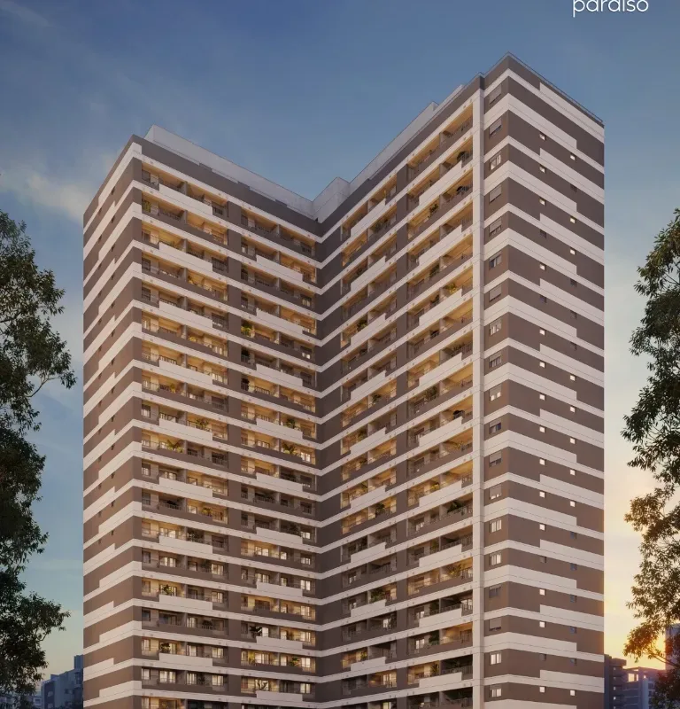 Fachada do Today Paraíso, lançamento em Paraíso, São Paulo