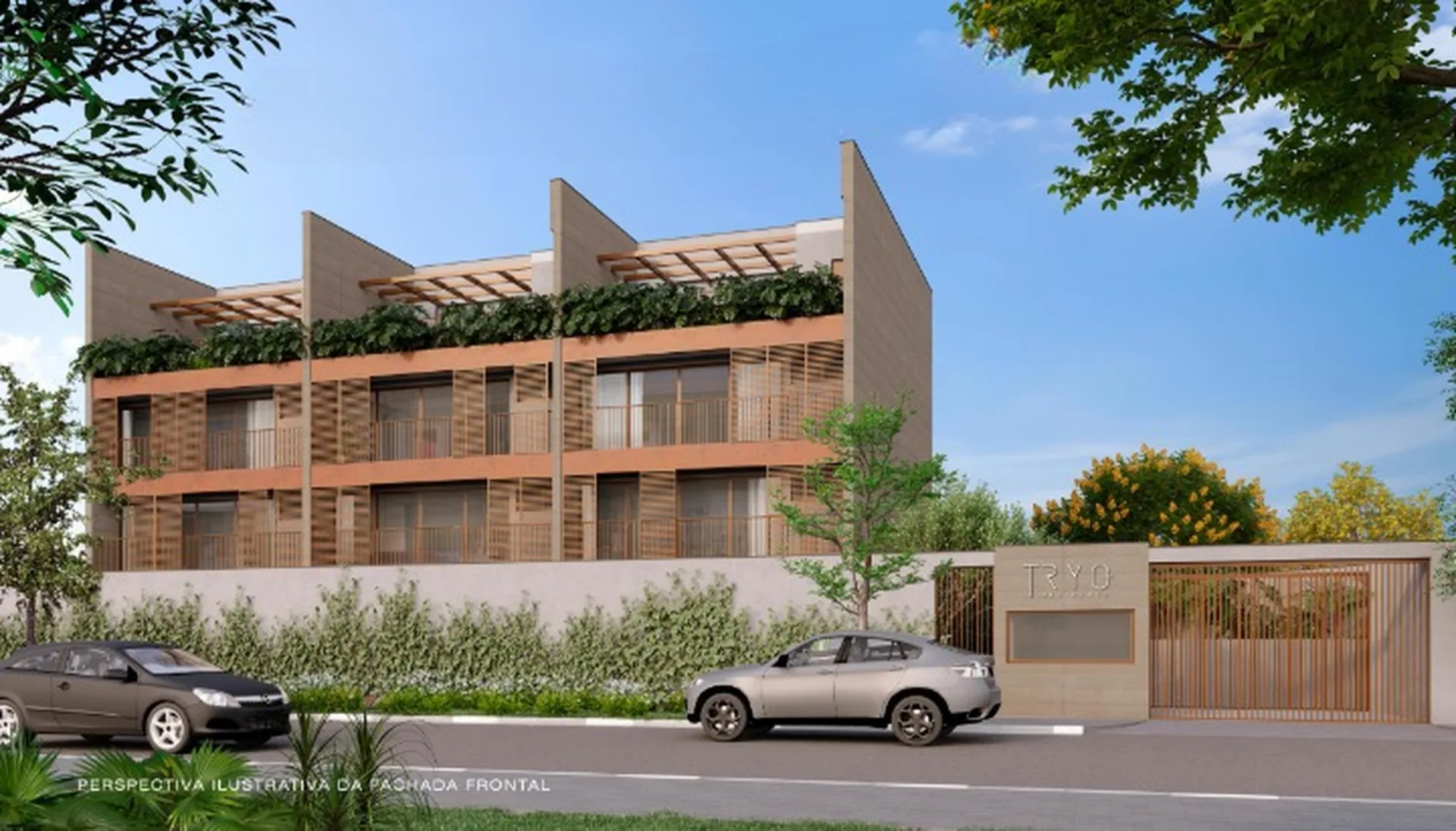Fachada do Tryo Residence, lançamento em Alto de Pinheiros, São Paulo