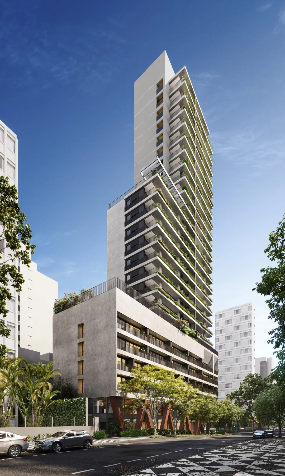 Fachada do Uapé Higienópolis Studios, lançamento em Higienópolis, São Paulo