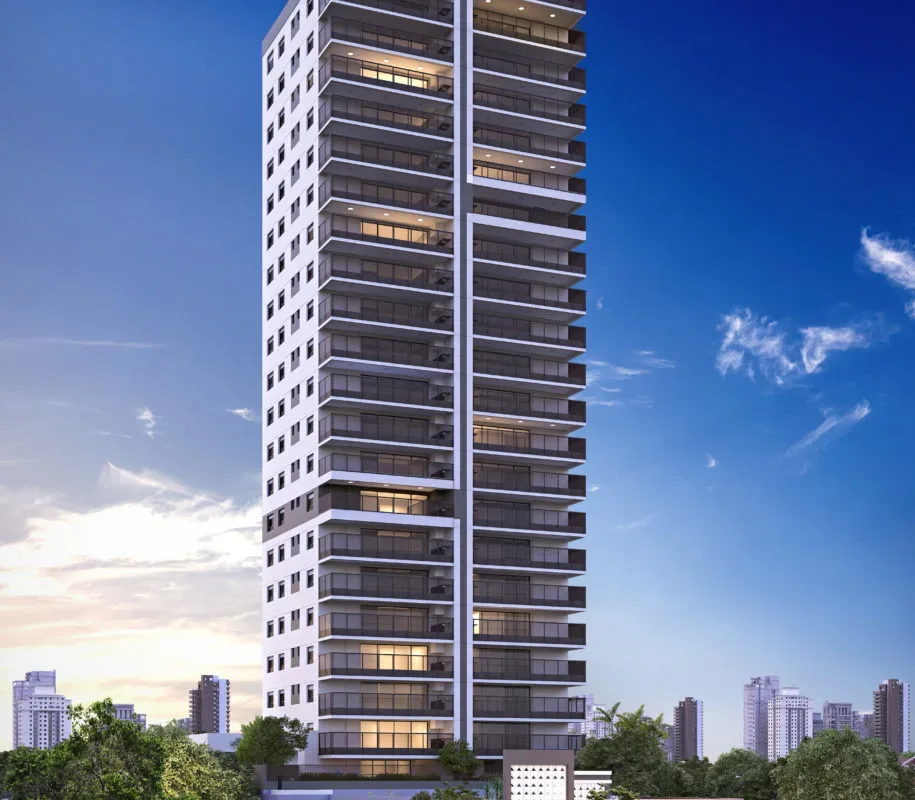 Fachada do UNICCO, lançamento em Vila Romana, São Paulo